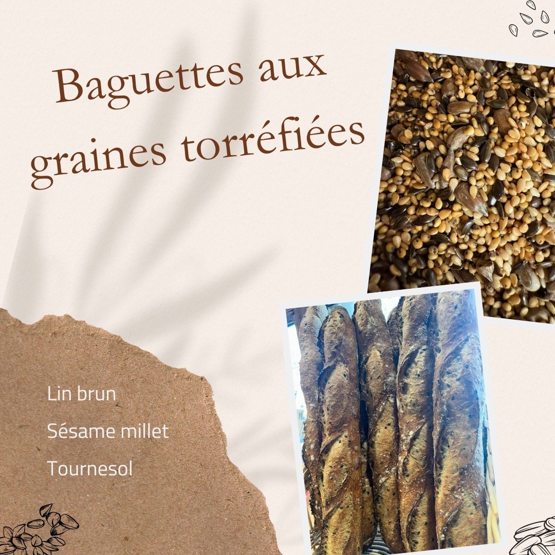 Baguettes aux graines torréfiées